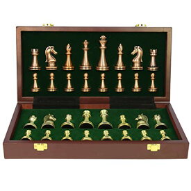 ボードゲーム 英語 アメリカ 海外ゲーム Auroal Chess Set, Large Metal Deluxe Chess, Chess Set for Adults Unique, Folding Wooden Chess Board, Educational Toys for Kids and Adultsボードゲーム 英語 アメリカ 海外ゲーム