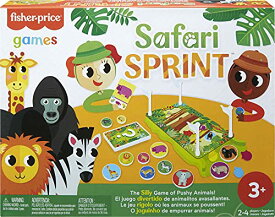 ボードゲーム 英語 アメリカ 海外ゲーム Mattel Games Safari Sprint Fisher-Price Kids Pre-School Game with Jungle-Themed Track, Hedgehog Pieces and Cards with African Animal Facts, 2 to 4 Players, Gift for Ages 3 Yeボードゲーム 英語 アメリカ 海外ゲーム