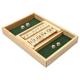 ボードゲーム 英語 アメリカ 海外ゲーム bouti1583 2 Player Shut The Box Game, Double-Sided Classic 9 Number Wooden Set with Dice Tabletop English Pub Gameボードゲーム 英語 アメリカ 海外ゲーム