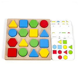 ボードゲーム 英語 アメリカ 海外ゲーム Pajojoqa Shape Matching Game Color Sensory Educational Toy, Geometric Shape Quick Matching Board Game Montessori Learning Toys for Toddlers Kids Boys Girls (for 1 Player)ボードゲーム 英語 アメリカ 海外ゲーム