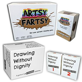 ボードゲーム 英語 アメリカ 海外ゲーム Drawing Without Dignity and Artsy Fartsy Drawing Game Bundle - Includes Expansion Packs!ボードゲーム 英語 アメリカ 海外ゲーム