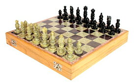 ボードゲーム 英語 アメリカ 海外ゲーム StonKraft - 12x12 Stone Wooden Chess Game Board Set + Hand Crafted Pawnsボードゲーム 英語 アメリカ 海外ゲーム