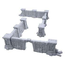 ボードゲーム 英語 アメリカ 海外ゲーム Forgotten Temple Walls by Makers Anvil, 3D Printed Tabletop RPG Scenery and Wargame Terrain for 28mm Miniaturesボードゲーム 英語 アメリカ 海外ゲーム