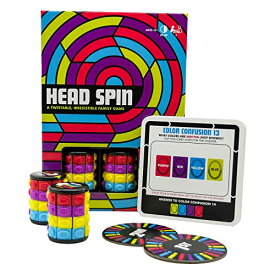 ボードゲーム 英語 アメリカ 海外ゲーム Project Genius Head Spin ? Family, Two-Player, Fidget-Spinner Game, Ages 12+, Solve Puzzles and Race to Arrange The Colors on The Spinner, Includes 200 Challenges in 10 Difボードゲーム 英語 アメリカ 海外ゲーム