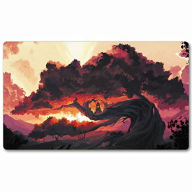 ボードゲーム 英語 アメリカ 海外ゲーム bozzhen TCG Playmat Board Game Trading Card Tabletop Pad MTG for Games Smooth Cloth Surface Rubber Base with Stitched Edges Original Art Designs 24X14inch-fantasy Treeボードゲーム 英語 アメリカ 海外ゲーム