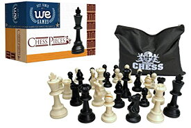 ボードゲーム 英語 アメリカ 海外ゲーム WE Games Triple Weighted Plastic Staunton Chessmen, Black & Cream - 3.75 in Kingボードゲーム 英語 アメリカ 海外ゲーム