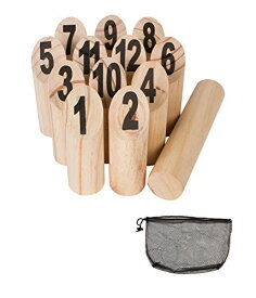 ボードゲーム 英語 アメリカ 海外ゲーム 13 Piece Wooden Outdoor Throwing Game with Mesh Carry Bag by Trademark Innovations , Brownボードゲーム 英語 アメリカ 海外ゲーム