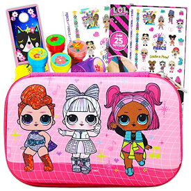 エルオーエルサプライズ 人形 ドール LOL Surprise School Supplies Pen and Pencil Container Set for Kids, Toddlers - 4 Pc Bundle with LOL Surprise Pencil Case Plus Temporary Tattoos, Stampers, and More (LOL Surprise Scエルオーエルサプライズ 人形 ドール