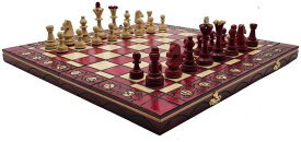 ボードゲーム 英語 アメリカ 海外ゲーム Beautiful Handcrafted Wooden Chess Set with Wooden Board and Handcrafted Chess Pieces - Gift idea Products (16 inches (40 cm) RED), Brownボードゲーム 英語 アメリカ 海外ゲーム