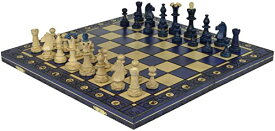 ボードゲーム 英語 アメリカ 海外ゲーム Beautiful Handcrafted Wooden Chess Set with Wooden Board and Handcrafted Chess Pieces - Gift idea Products (16" (40 cm) Blue)ボードゲーム 英語 アメリカ 海外ゲーム