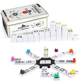 ボードゲーム 英語 アメリカ 海外ゲーム ERLLE Dominos Set Game. Premium Classic 55 Color Pieces Double Twelve Domino. Durable tin Box. Kids, Boys, Girls, Party Favors and Anytime use. Duoble 12 Dominoes.ボードゲーム 英語 アメリカ 海外ゲーム