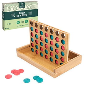 ボードゲーム 英語 アメリカ 海外ゲーム Mindful Classics, Four in a Row Family Board Game with Bamboo and Recycled Plastic Earth Day Eco-Friendly Products, for Adults and Kids Ages 8 and upボードゲーム 英語 アメリカ 海外ゲーム
