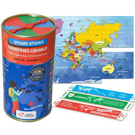 ボードゲーム 英語 アメリカ 海外ゲーム Chalk and Chuckles Smart Sticks Countries of The World Game, Gifts for 8-12 Year Old, Cool Learning Gift Idea for Teenage Boys & Girlsボードゲーム 英語 アメリカ 海外ゲーム