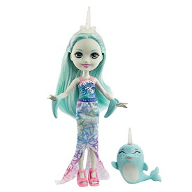 エンチャンティマルズ 人形 ドール Enchantimals Naddie Narwhal Small Doll (6-in) & Sword Animal Friend Figure, 6-inch Small Doll with Mermaid Skirt, Fins, and Shoes, Great Toy for 3 to 8 Year Oldsエンチャンティマルズ 人形 ドール