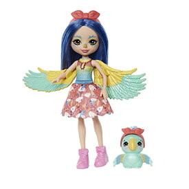 エンチャンティマルズ 人形 ドール Enchantimals City Tails Prita Parakeet Doll (6-in) & Flutter Animal Figure, Small Doll with Removable Skirt & Accessories, Great Toy for Kids Ages 4Y+エンチャンティマルズ 人形 ドール