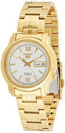 腕時計 セイコー メンズ Seiko Men's SNKK84 Gold Plated Stainless Steel Analog with White Dial Watch腕時計 セイコー メンズ