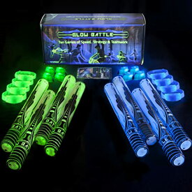 ボードゲーム 英語 アメリカ 海外ゲーム Glow Battle - Family Pack: A Thrilling, Glowing Sword Game | 2-8 Players, Age 8+ | Unique Family Games for Kids and Adults Idea | Outdoor Toys for Kids 8-12+ | Glow Games forボードゲーム 英語 アメリカ 海外ゲーム