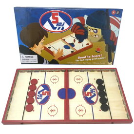 ボードゲーム 英語 アメリカ 海外ゲーム Regal Games - 5 Hole - Fun, Fast Family-Friendly Finger Hockey Puck Game - Includes 1 Gameboard, 5 Red Pucks, 5 Black Pucks - Ideal for 2 Players Ages 6+ボードゲーム 英語 アメリカ 海外ゲーム