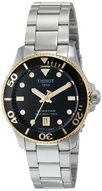 腕時計 ティソ メンズ Tissot Unisex Seastar 1000 36mm 316L Stainless Steel case with Yellow Gold PVD Coating Quartz Watch, Grey, Stainless Steel, 18 (T1202102105100)腕時計 ティソ メンズ