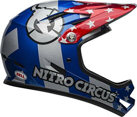 ヘルメット 自転車 サイクリング 輸入 クロスバイク BELL Sanction Adult Full Face Bike Helmet - Nitro Circus Gloss Silver/Blue/Red (Discontinued), X-Small (49-50 cm)ヘルメット 自転車 サイクリング 輸入 クロスバイク