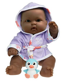 ジェーシートイズ 赤ちゃん おままごと ベビー人形 JC Toys Bath Time Gift Set Featuring Adorable African American Lots to Love Babies 14" All Vinyl Washable Dolls Dressed in Hooded Bathrobe and Diaper, Incジェーシートイズ 赤ちゃん おままごと ベビー人形