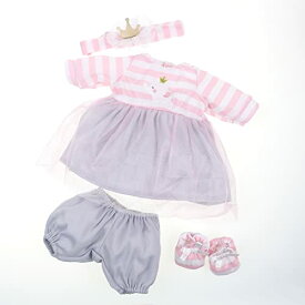 ジェーシートイズ 赤ちゃん おままごと ベビー人形 JC Toys | Berenguer Boutique | Baby Doll Outfit | Pink Striped Dress with Tulle Skirt, Shorts, Headband, and Booties | Ages 2+ | Fits Dolls 14"- 16"ジェーシートイズ 赤ちゃん おままごと ベビー人形