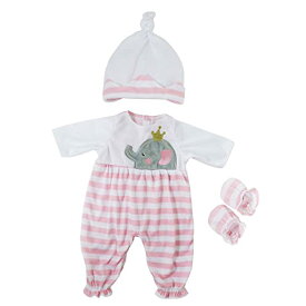 ジェーシートイズ 赤ちゃん おままごと ベビー人形 JC Toys | Berenguer Boutique | Baby Doll Outfit | Pink Striped Long Onesie with Headband, and Booties | Ages 2+ | Fits Dolls 14"- 16"ジェーシートイズ 赤ちゃん おままごと ベビー人形