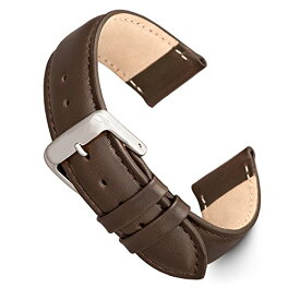 腕時計 シュパイデル アメリカ ドイツ メンズ Speidel Genuine Leather Watch Band 20mm Brown Calf Skin Replacement Strap, Stainless Steel Metal Buckle Clasp, Watchband Fits Most Watch Brands腕時計 シュパイデル アメリカ ドイツ メンズ