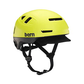 ヘルメット 自転車 サイクリング 輸入 クロスバイク Bern Hudson Commuter Bike Helmet with MIPS, Rated for E-Bike, Integrated LED Rear Light and U-Lock Compatibility, Matte Hyper Green, Largeヘルメット 自転車 サイクリング 輸入 クロスバイク
