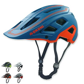 ヘルメット 自転車 サイクリング 輸入 クロスバイク Bike Helmet Mountain Bike Helmets for Adults:Men Women Bicycle Helmet Certified MTB Cycling Helmet Lightweight with Visor (Large, Blue/Orange)ヘルメット 自転車 サイクリング 輸入 クロスバイク
