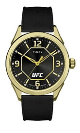 腕時計 タイメックス メンズ Timex UFC Men's Athena 42mm Watch - Black Strap Black Dial Gold-Tone Case腕時計 タイメックス メンズ