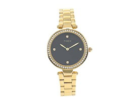 腕時計 タイメックス レディース Timex Women’s Adorn with Crystals 32mm Watch ? Black Dial Gold-Tone Case & Bracelet腕時計 タイメックス レディース