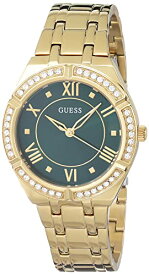 腕時計 ゲス GUESS レディース GUESS Ladies 36mm Watch - Gold Tone Bracelet Green Dial Gold Tone Case腕時計 ゲス GUESS レディース