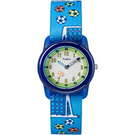 腕時計 タイメックス レディース Timex Boys TW7C16500 Time Machines Blue Soccer Elastic Fabric Strap Watch腕時計 タイメックス レディース