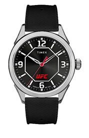 腕時計 タイメックス メンズ Timex UFC Men's Athena 42mm Watch - Black Strap Black Dial Silver-Tone Case腕時計 タイメックス メンズ