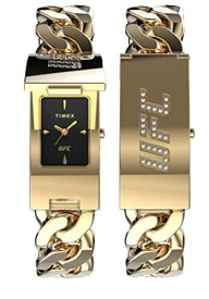 腕時計 タイメックス メンズ Timex UFC Men's Championship ID 20mm Watch - Gold-Tone Bracelet Black Dial Gold-Tone Case腕時計 タイメックス メンズ