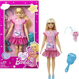 バービー バービー人形 Barbie: My First Preschool Doll, Malibu with 13.5-inch Soft Posable Body & Blonde Hair, Plush Kitten & Accessoriesバービー バービー人形