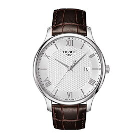 腕時計 ティソ メンズ T0636101603800 Tissot mens Tradition stainless-steel Dress Watch Brown T0636101603800腕時計 ティソ メンズ T0636101603800