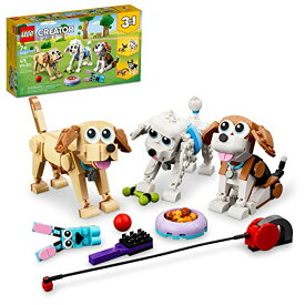 レゴ LEGO Creator 3 in 1 Adorable Dogs Building Toy Set, Gift for Dog Lovers, Featuring Dachshund, Beagle, Pug, Poodle, Husky, and Labrador Figures for Kids 7 and Up, 31137レゴ
