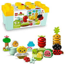 レゴ LEGO DUPLO My First Organic Garden Brick Box 10984, Stacking Toys for Babies and Toddlers 1.5+ Years Old, Learning Toy with Ladybug, Bumblebee, Fruit & Veg, Sensory Toy for Kidsレゴ