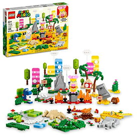 レゴ LEGO Super Mario Creativity Toolbox Maker Set 71418, Create Your Own Levels with Figures, Grass, Desert and Lava Builds, Starter Course Expansion, Toy Gift Idea for Kids 6 Plusレゴ