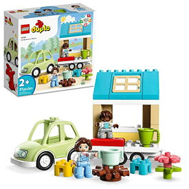 レゴ LEGO DUPLO Family House on Wheels 10986, Toy Car for Toddlers 2 Plus Years Old Boys and Girls, Preschool Learning Toys, Large Bricks Camping Setレゴ