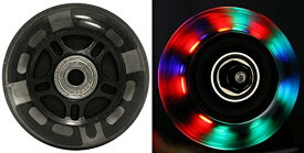 ウィール タイヤ スケボー スケートボード 海外モデル LED Inline Wheels 64mm 82a Skate Roller Blade Ripstik Light Up 4-Pack w/Bearingsウィール タイヤ スケボー スケートボード 海外モデル