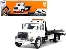 ジャダトイズ ミニカー ダイキャスト アメリカ International Durastar 4400 Flatbed Tow Truck Die-cast Car, Toys for Kids and Adults, Whiteジャダトイズ ミニカー ダイキャスト アメリカ