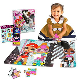エルオーエルサプライズ 人形 ドール LOL Surprise Puzzle Box Bundle for Kids 3 Foot Puzzle 46 Pieces with Reward Stickers and Cat Door Hangerエルオーエルサプライズ 人形 ドール