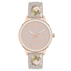 腕時計 ナインウェスト レディース Nine West Women's Floral Patterned Strap Watch, Pink/Rose Gold (NW/2820FLPK)腕時計 ナインウェスト レディース