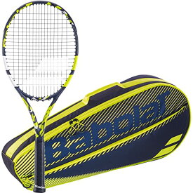 テニス ラケット 輸入 アメリカ バボラ Babolat Evo Aero Strung Yellow Tennis Racquet (4 3/8" Grip) Bundled with a Yellow RH3 Club Essential Tennis Bagテニス ラケット 輸入 アメリカ バボラ