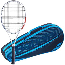 テニス ラケット 輸入 アメリカ バボラ Babolat Strike Evo Strung Tennis Racquet (4 1/4" Grip) Bundled with a Blue RH3 Club Essential Tennis Bagテニス ラケット 輸入 アメリカ バボラ
