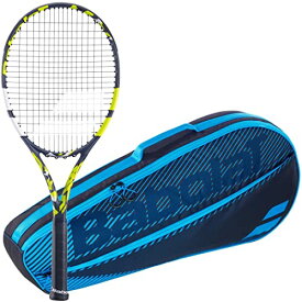 テニス ラケット 輸入 アメリカ バボラ Babolat Boost Aero Yellow Strung Tennis Racquet (4 3/8" Grip) Bundled with a Blue RH3 Club Essential Tennis Bagテニス ラケット 輸入 アメリカ バボラ