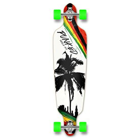 ロングスケートボード スケボー 海外モデル 直輸入 Punked Palm City Rasta Longboard Complete Skateboard - Available in All Shapes (Drop Through)ロングスケートボード スケボー 海外モデル 直輸入
